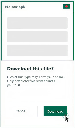 MelBet APK download Step 1