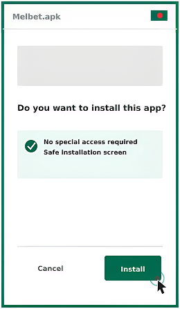 MelBet APK download Step 5